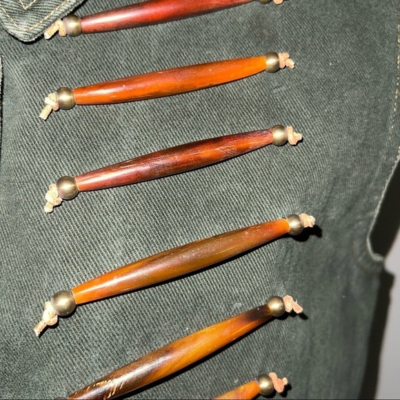 Double Ranch Bone Beading Western Women Vest Size L - Picture 3 of 7